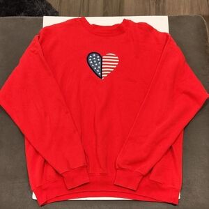 Patriotic Red Women's Crew Neck Sweater